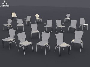 conference chair set 17 3d model