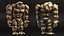 Stone Golem Cartoon Character Brown Rigged