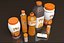 Maquette d'emballage de boissons diverses
