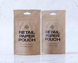 Retail Paper Pouch 3D model