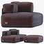 Moroso Diesel AeroZeppelin 200cm 소파와 푸프