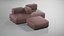 Moroso Diesel AeroZeppelin 200cm 소파와 푸프
