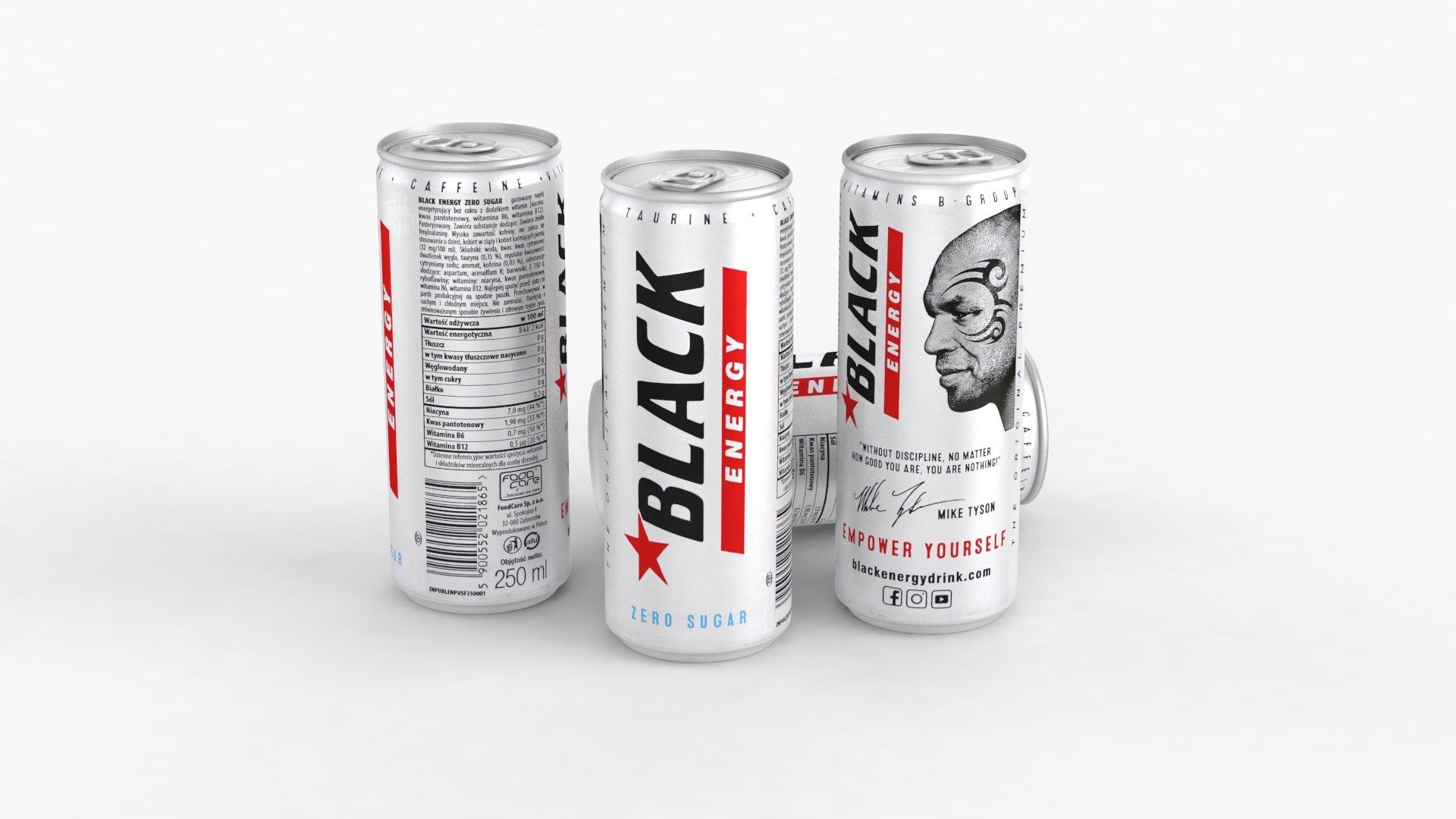 Getränkedose Black Energy Zero Sugar 250ml 2022 3DModell TurboSquid
