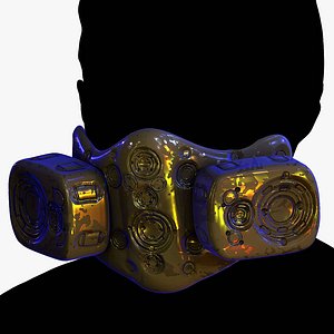 3D model 3D Gas mask respirator scifi futuristic model 3D model