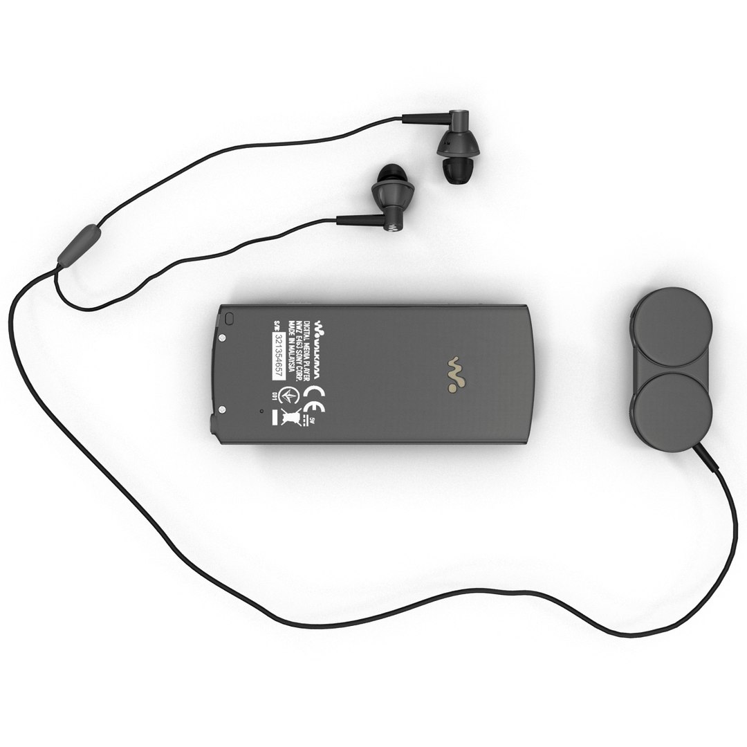 modèle 3D de Lecteur MP3 Sony NWZS764BLK Black Set - TurboSquid 854823