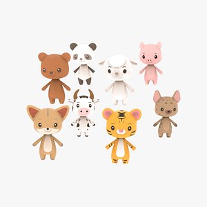 3D Character Animal Cartoon v002 Collection