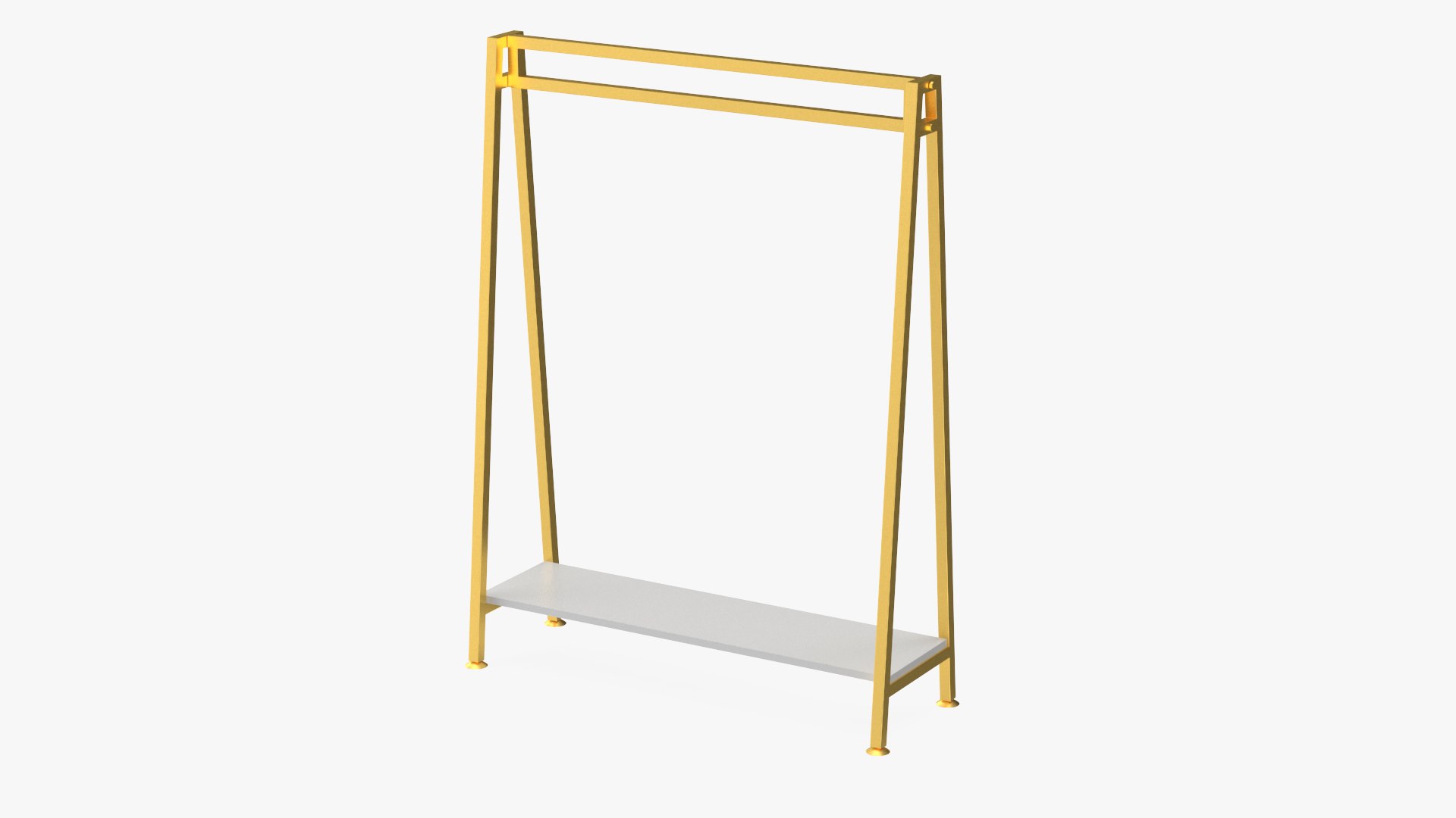 Gold Cloth Coat Rack 3D model preview