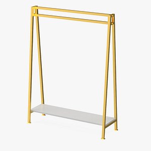 3D Gold Cloth Coat Rack