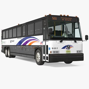 intercity bus mci d4500 3D model