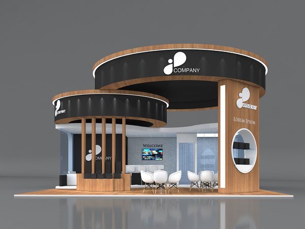 3D model exhibition booth stand stall