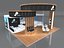 3D Exhibition Booth Stand Stall 9x9m Height 500 cm 3 Side Open 3D model
