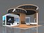 3D Exhibition Booth Stand Stall 9x9m Height 500 cm 3 Side Open 3D model