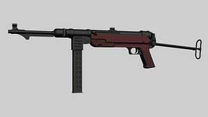 Weapon MP40 Sub Machine Gun 3D model
