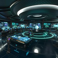 Sci Fi Interior Station