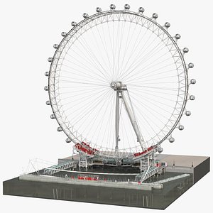 3D london eye millennium wheel