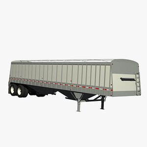 axle cornhusker grain trailer 3d model