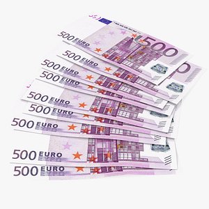 3D paper banknotes euro 500