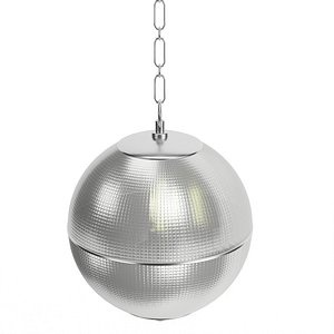 Brushed Nickel Flux Globe Pendant 3D model