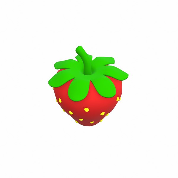 Cartoon Strawberry 3D - TurboSquid 1894076