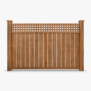 realistic fence wood 03 max