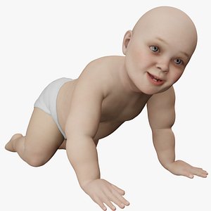 3D Baby Rigged model