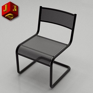3d model iron chair 01