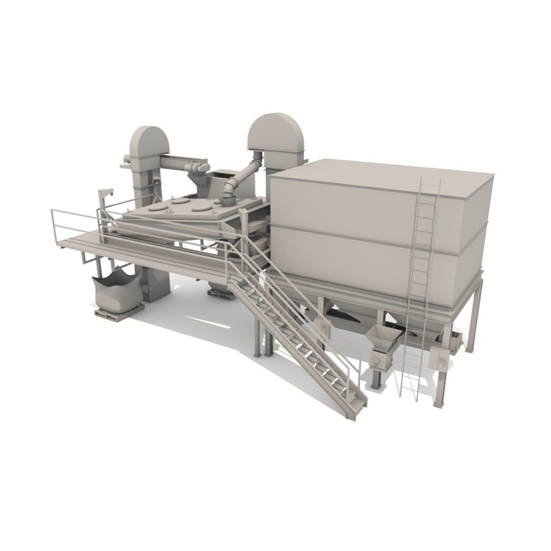3d Industrial Equipment Shaker Model