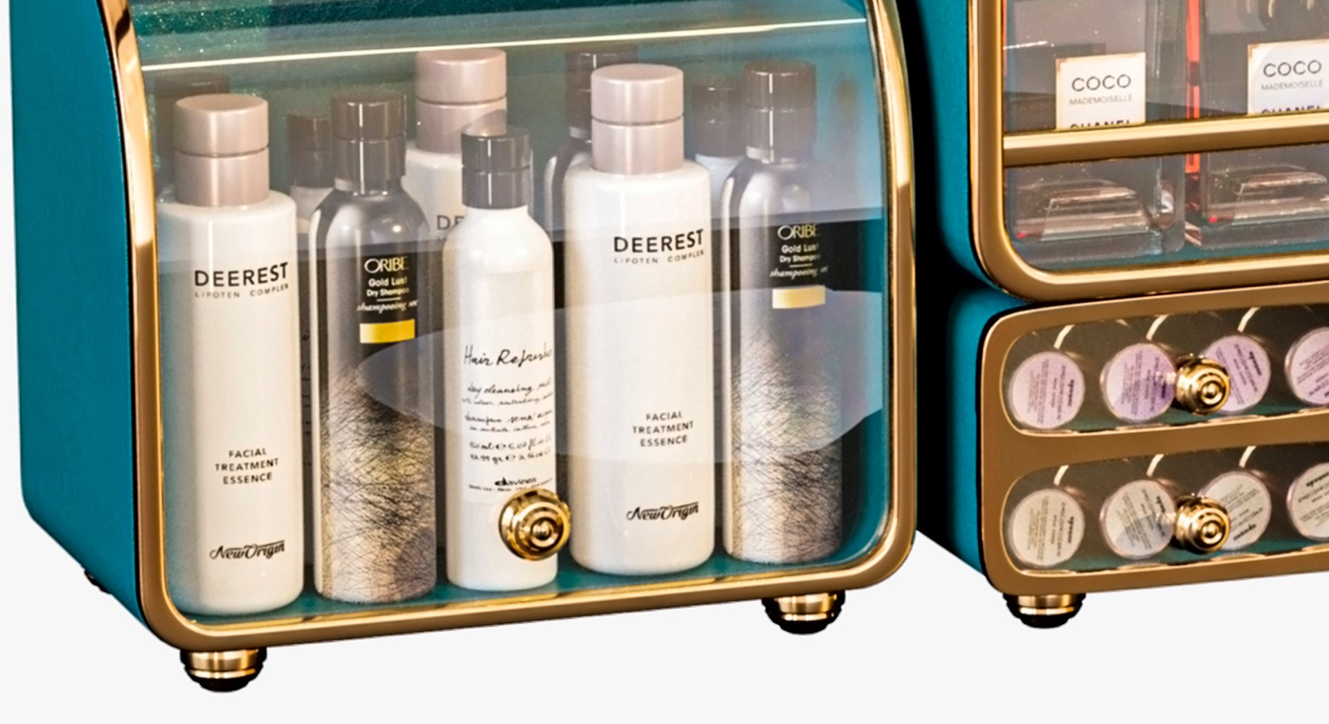 Designer Shelf With Luxury Cosmetics For Bathroom Or Beauty Salon 2 3D ...