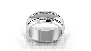 Jewelry silver massive ring for men and women 3D print model