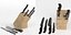 3D kitchen knives wooden stand