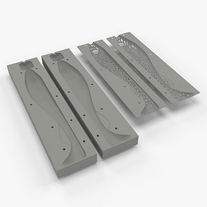 Snack Bait Fishing Lure Mold with Stancil 3D