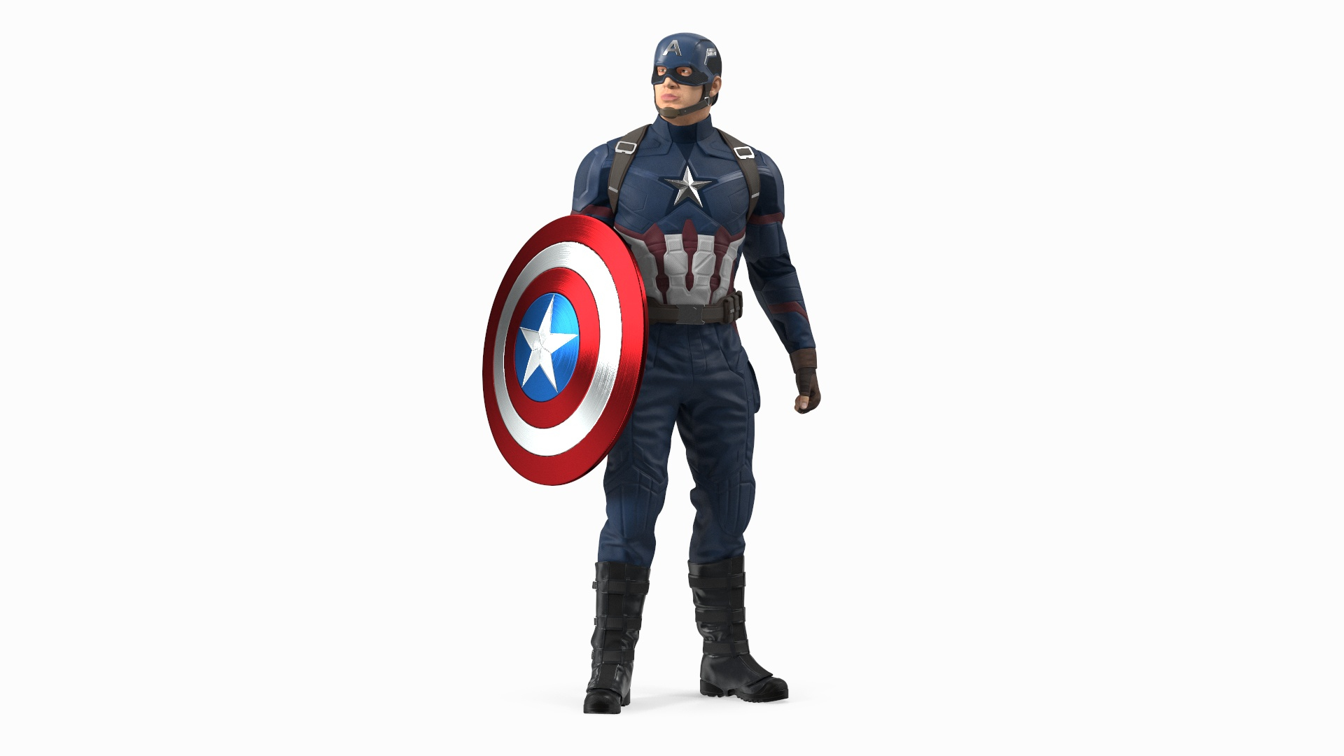 3D Captain America Standing Model - TurboSquid 2042612