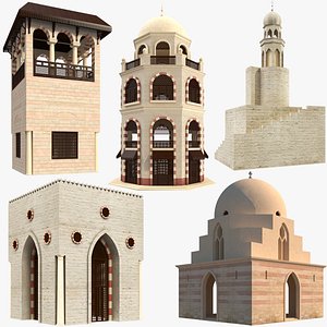 3D model islamic arabic buildings