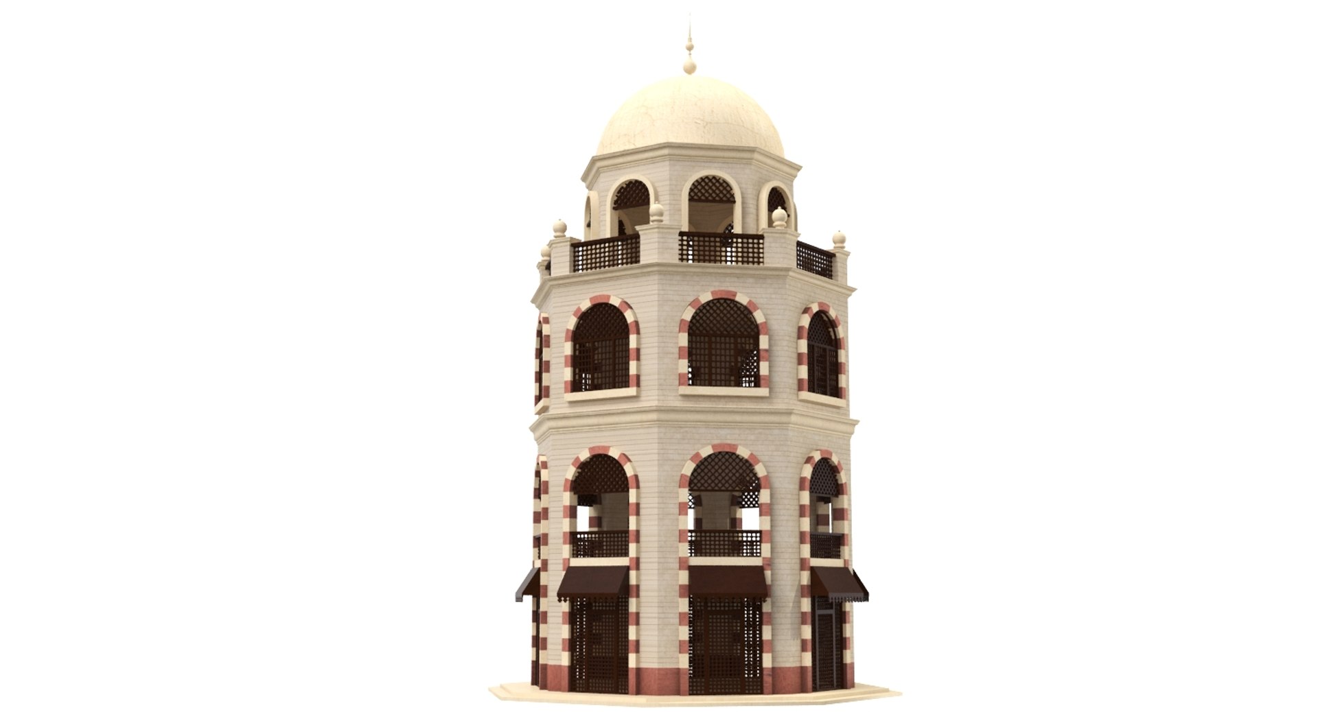 3D Model Islamic Arabic Buildings - TurboSquid 1174044