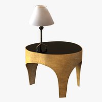 giacometti etoile table lamp and jarrige side table