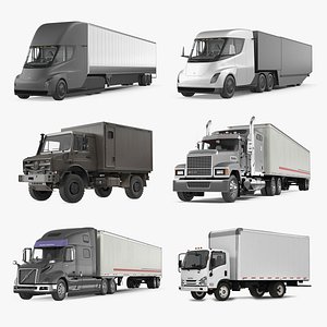 cargo trucks 2 3D model