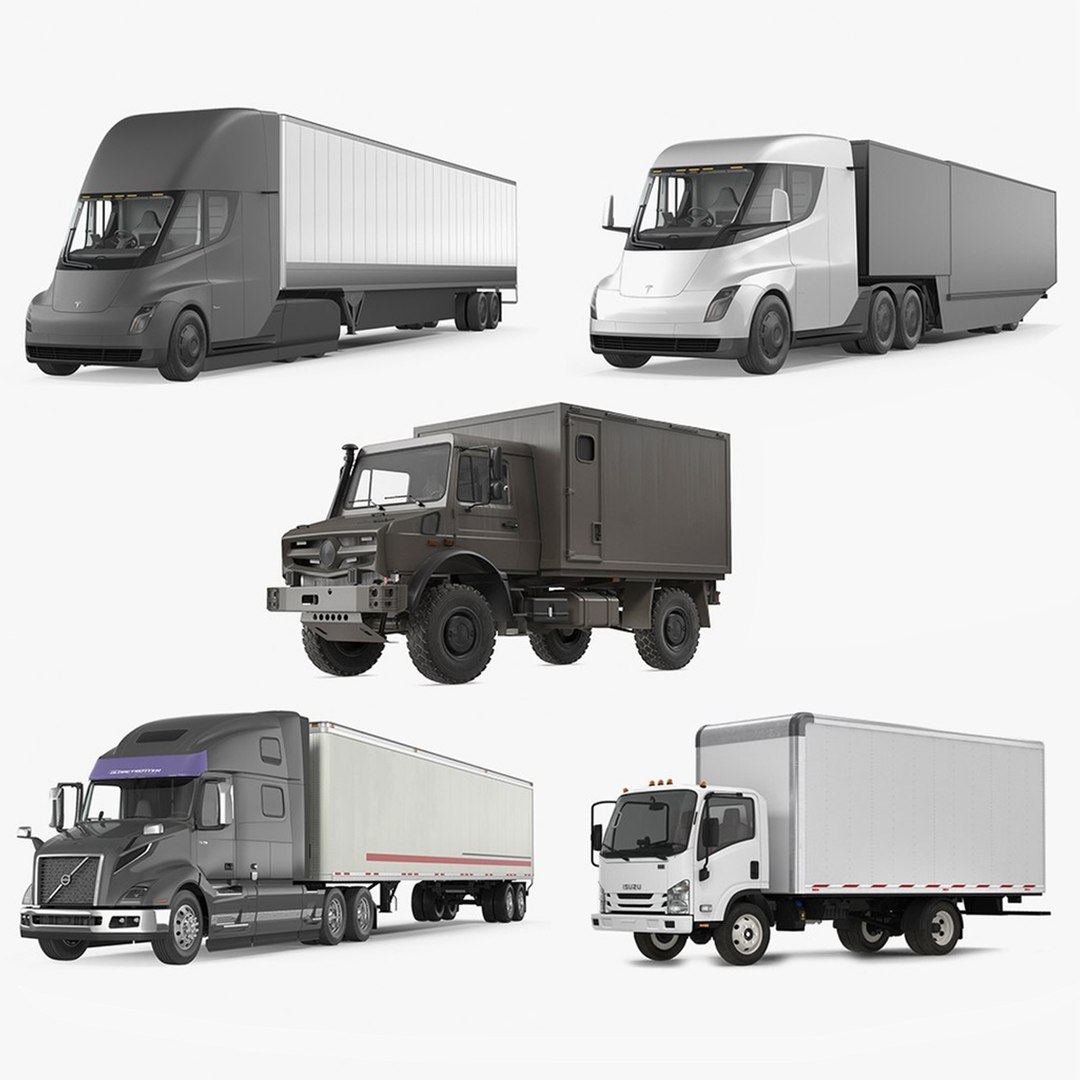 Cargo Trucks Collection 2 3D model preview