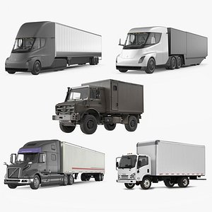 cargo trucks 2 3D model