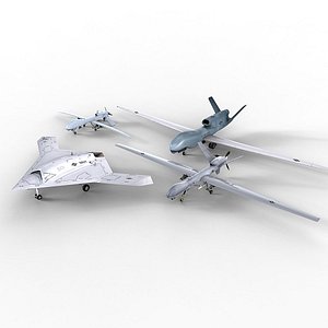uavs mq1c mq9 3d model