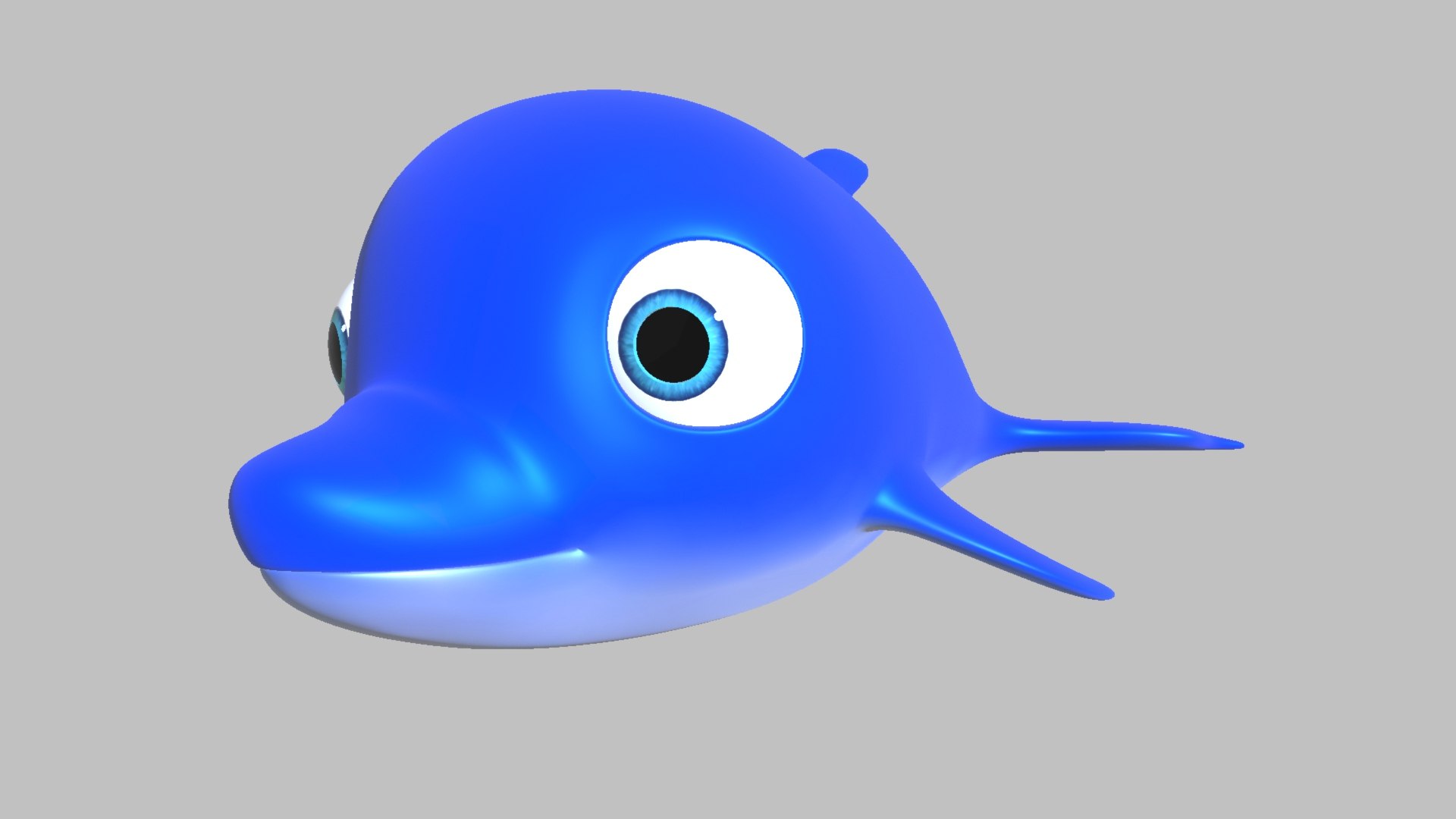 Dolphin Cartoon 3D - TurboSquid 1648931