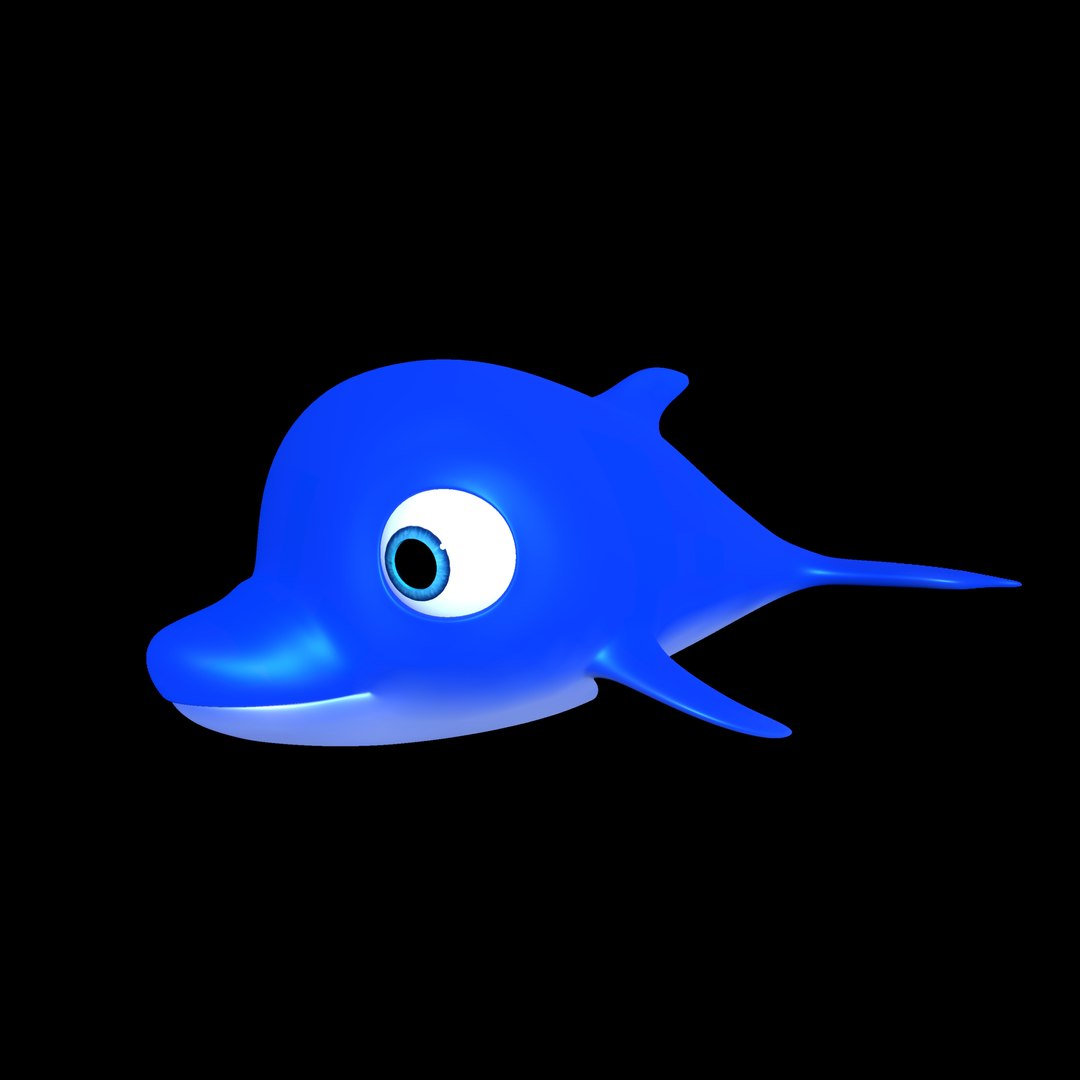 Dolphin Cartoon 3D - TurboSquid 1648931