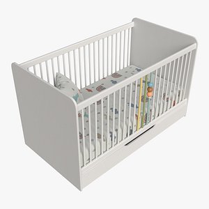 Cilek Montes White Baby Crib