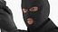 Thief Character Wearing Mask Rigged