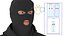 Thief Character Wearing Mask Rigged