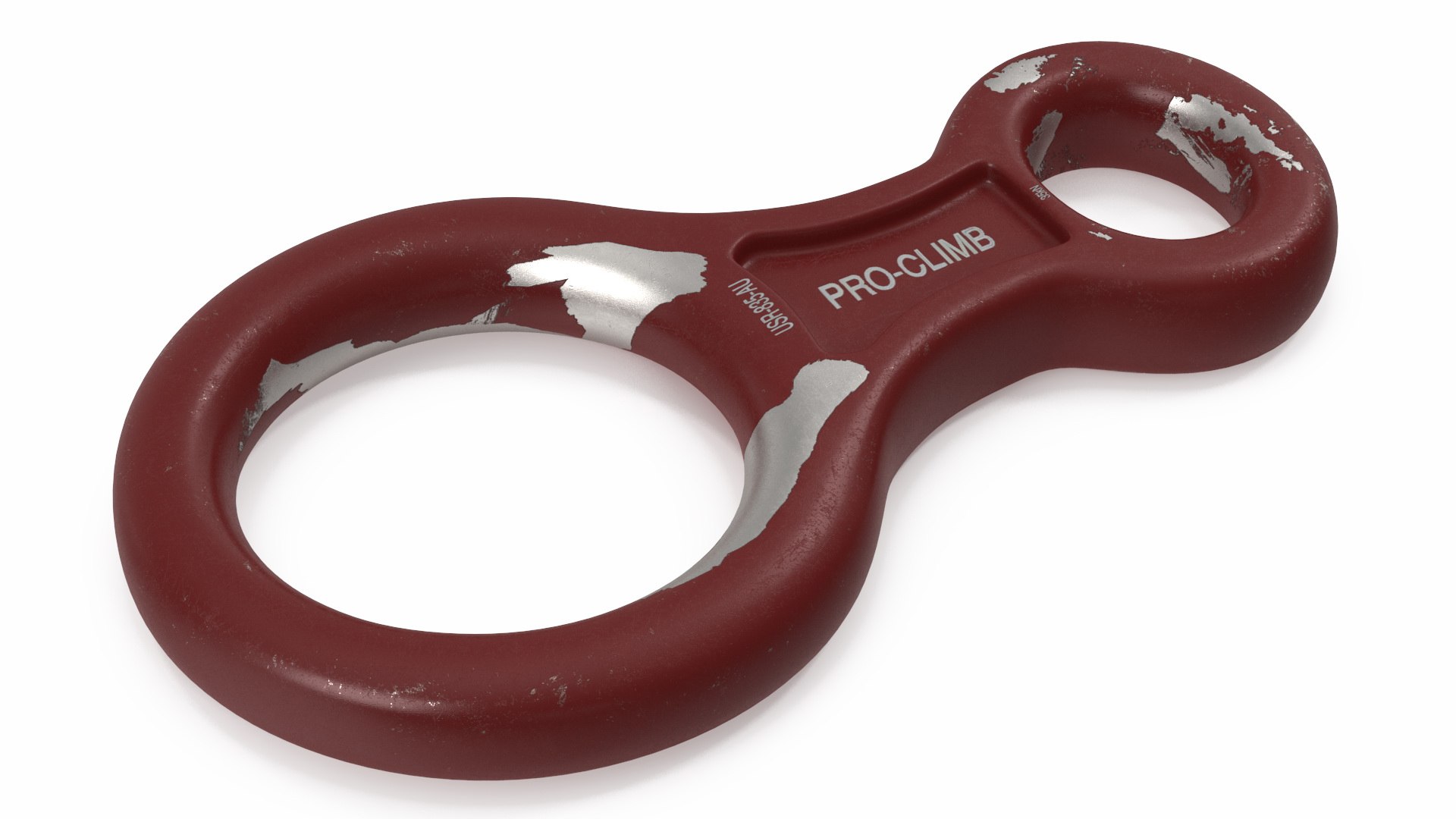 Descender Figure Eight Pro-Climb Red Damaged 3D model preview