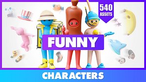 Funny Characters 3D Models Pack