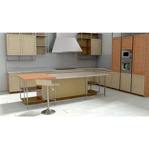 laos Kitchen Furniture 3D model