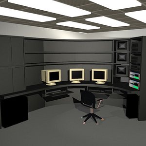 3d standard office furniture model
