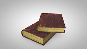 3D old books grunge model