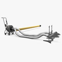 Telescopic Exhaust Removal Arm for Garage Yellow